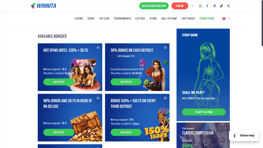 Valutazione del casinò online Winnita: pro, contro ed esperienza di gioco reale